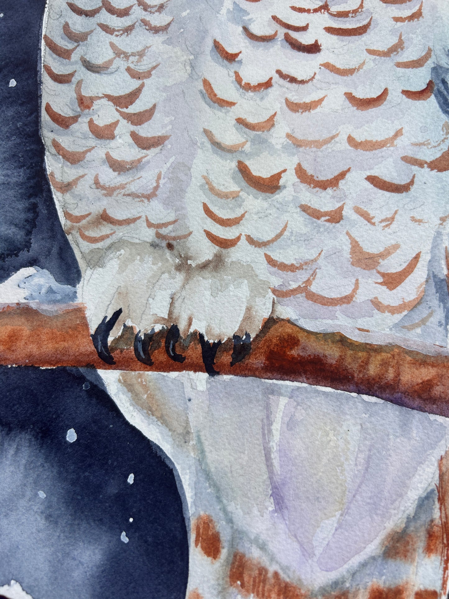 "Winter’s Gaze" – Original Watercolor
