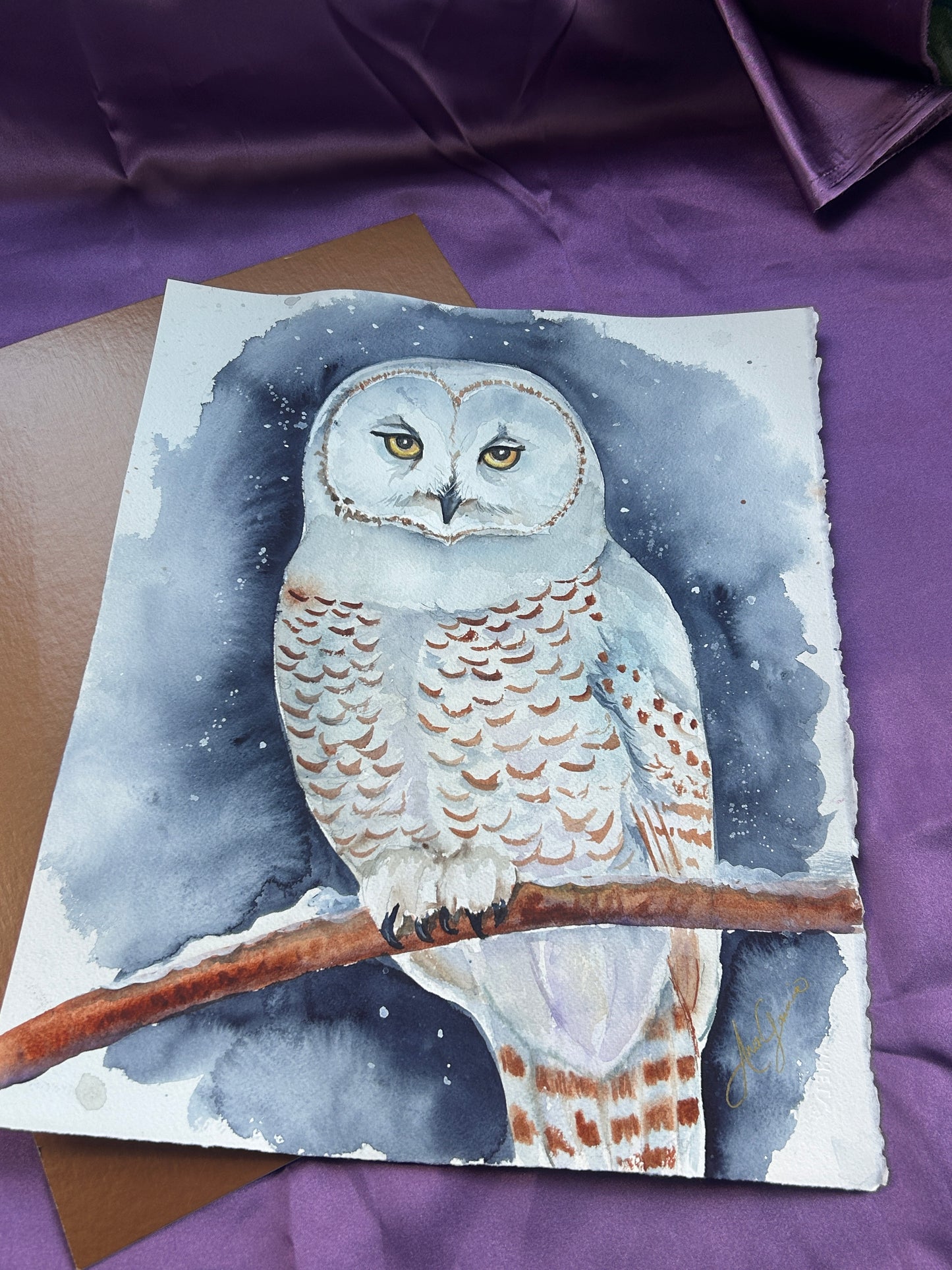 "Winter’s Gaze" – Original Watercolor