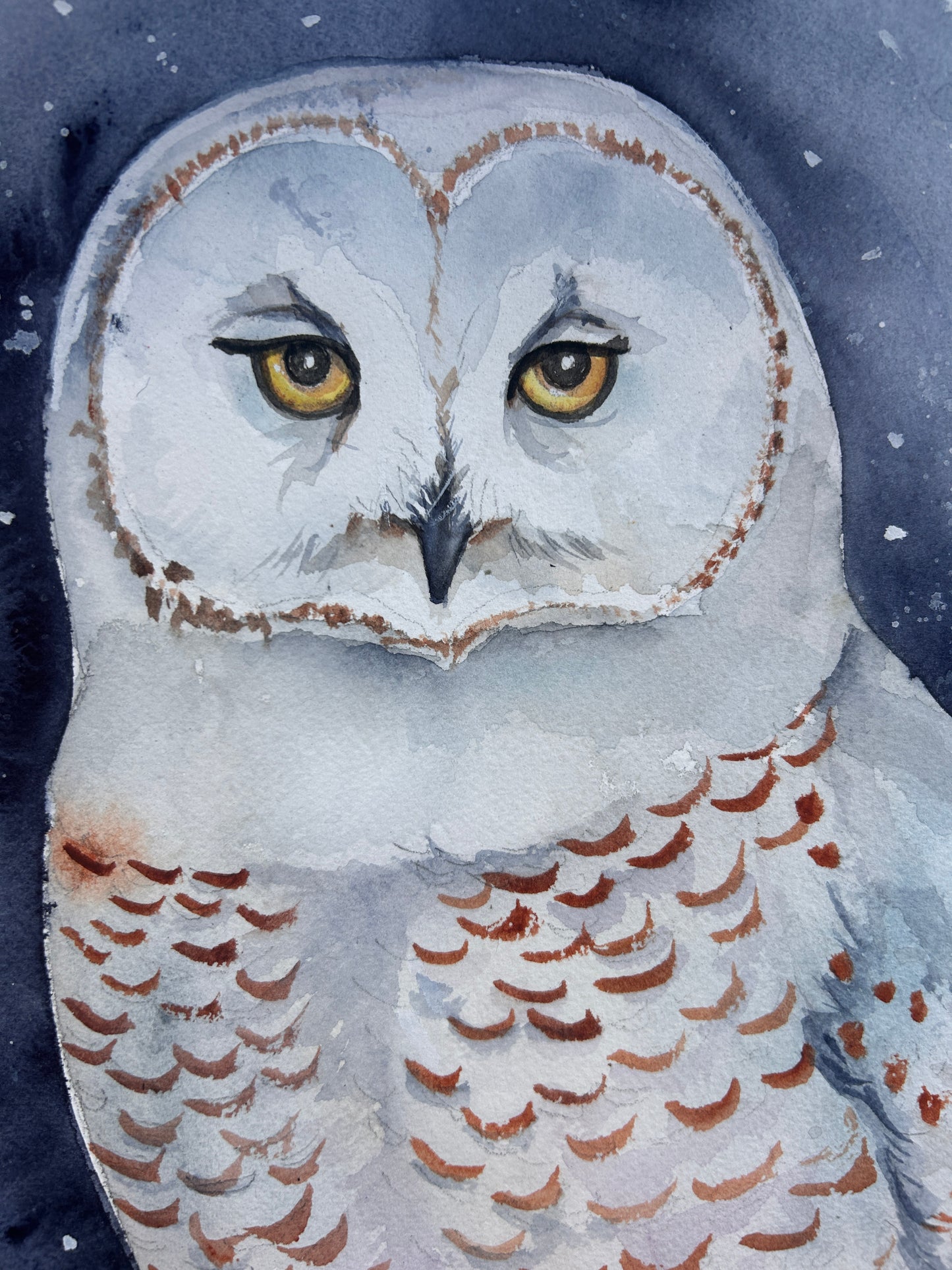"Winter’s Gaze" – Original Watercolor